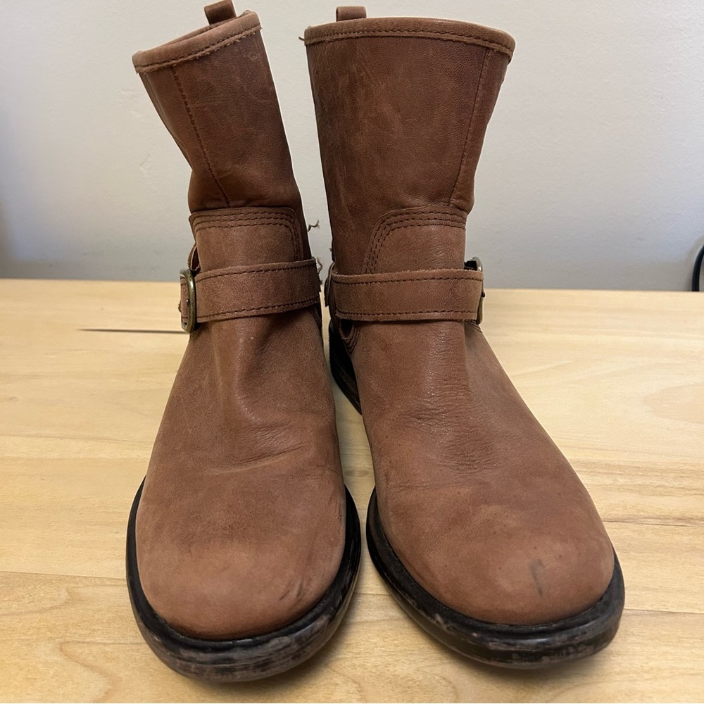 Women’s Lucky Brand Nortons Brown Leather Ankle Boots